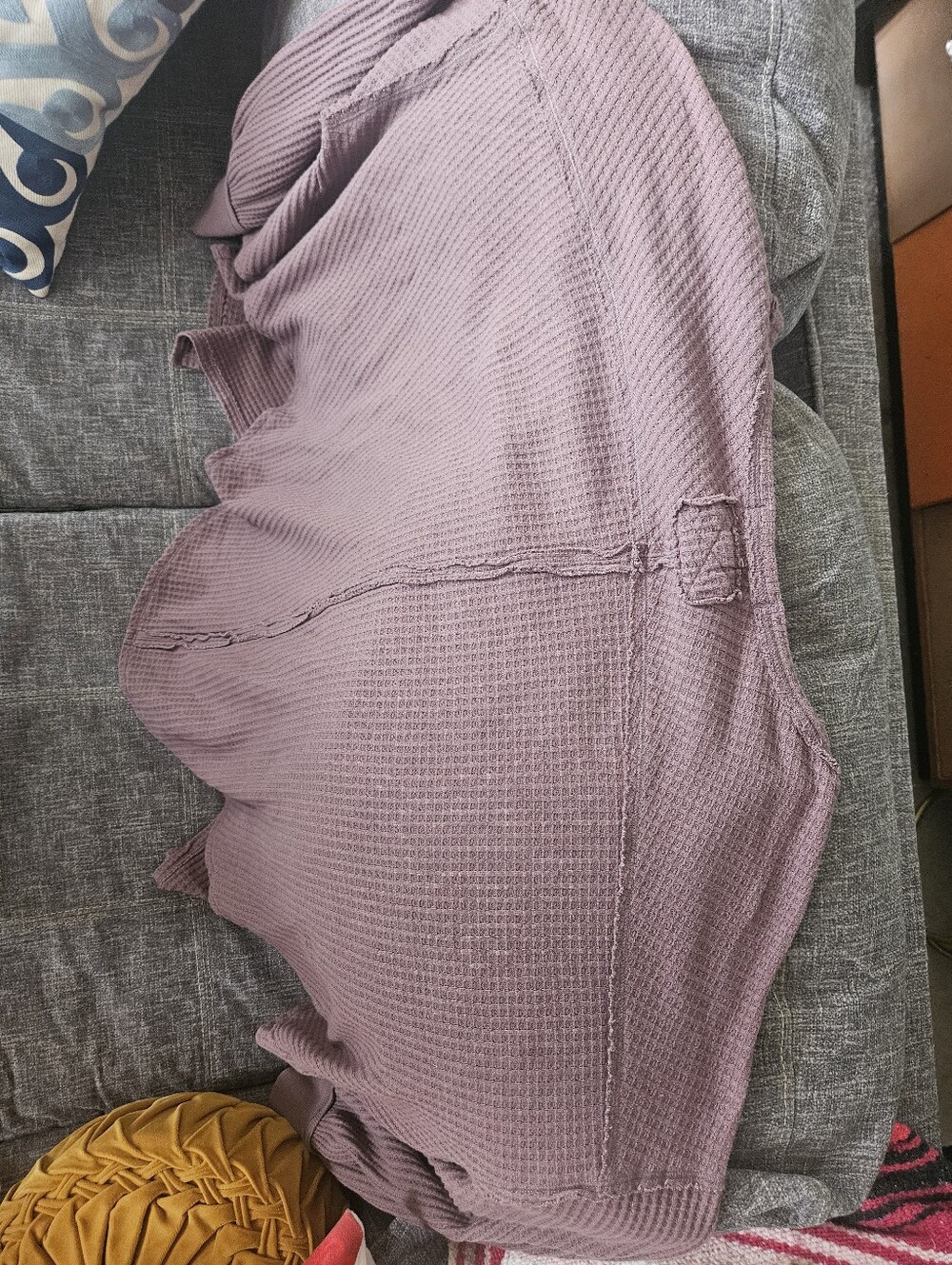 Free People Coraline Thermal Purple top. Large. 38ptp. We The Free - Picture 8 of 13
